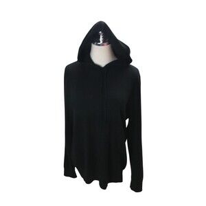 RLX Ralph Lauren Sweater Hoodie Women's Size Medium Black Sweatshirt Pull Over